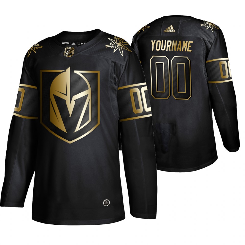 Adidas Golden Knights Custom Men 2019 Black Golden Edition Authentic Stitched NHL Jersey